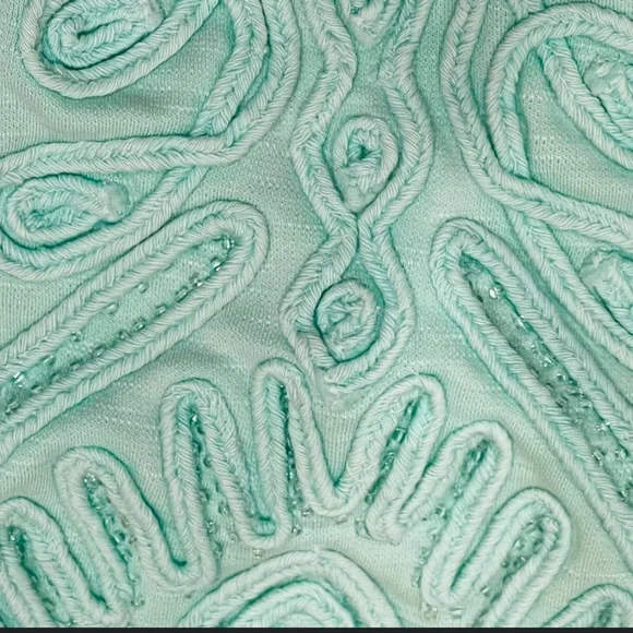 Free People- ‘Sassy Soutache’ Dress in Sea-Foam Green - Boho Chic - Picture 6 of 7